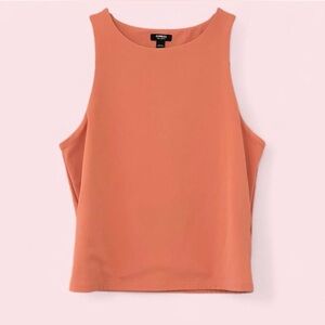 Express Sleeveless Tank Top in Coral Orange